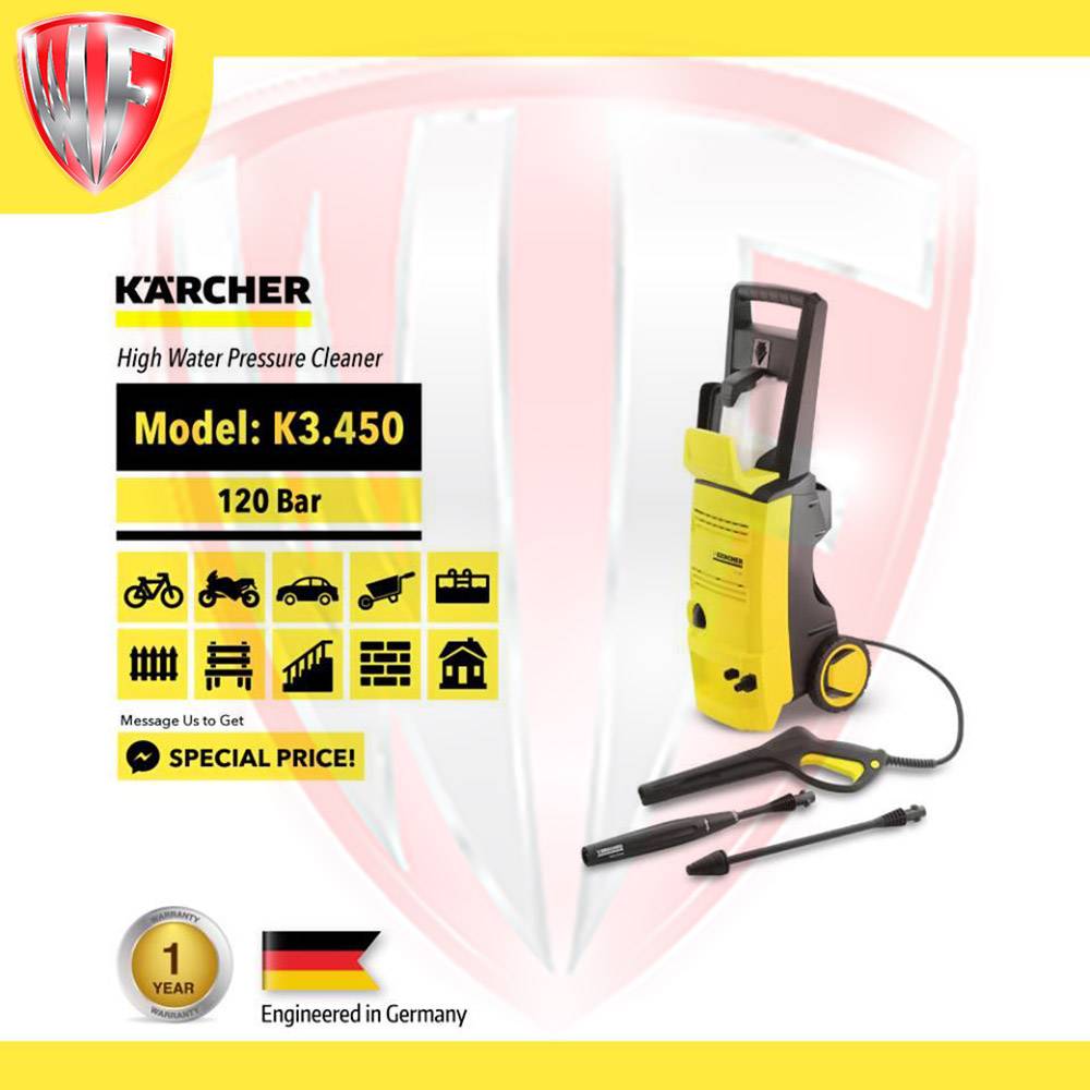 KARCHER K3.450 HIGH PRESSURE WASHER WATER JET 1.6kW DIRT BLASTER VARIO